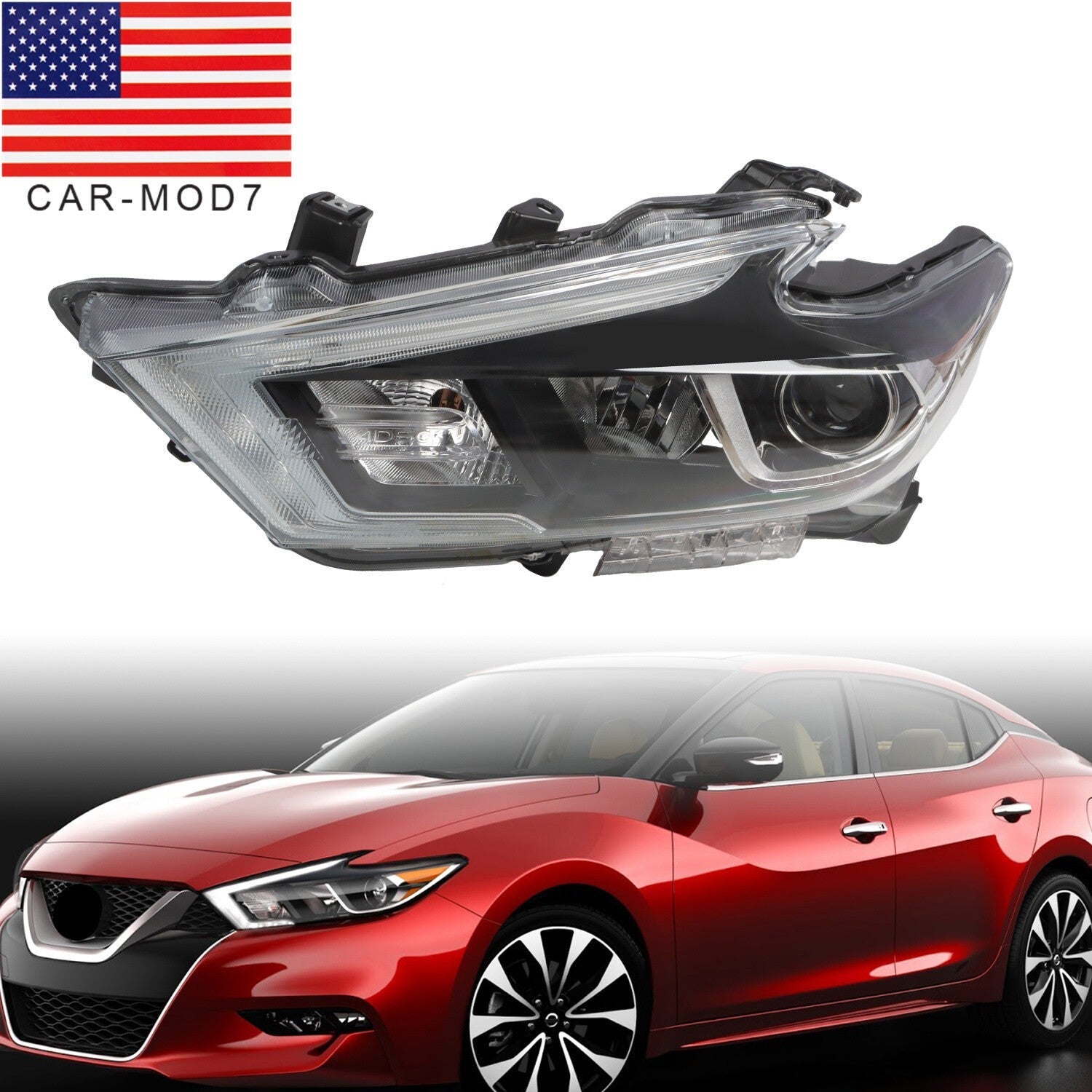 LED Headlight Driver Side Left for 2016-2018 Nissan Maxima SR Platinum