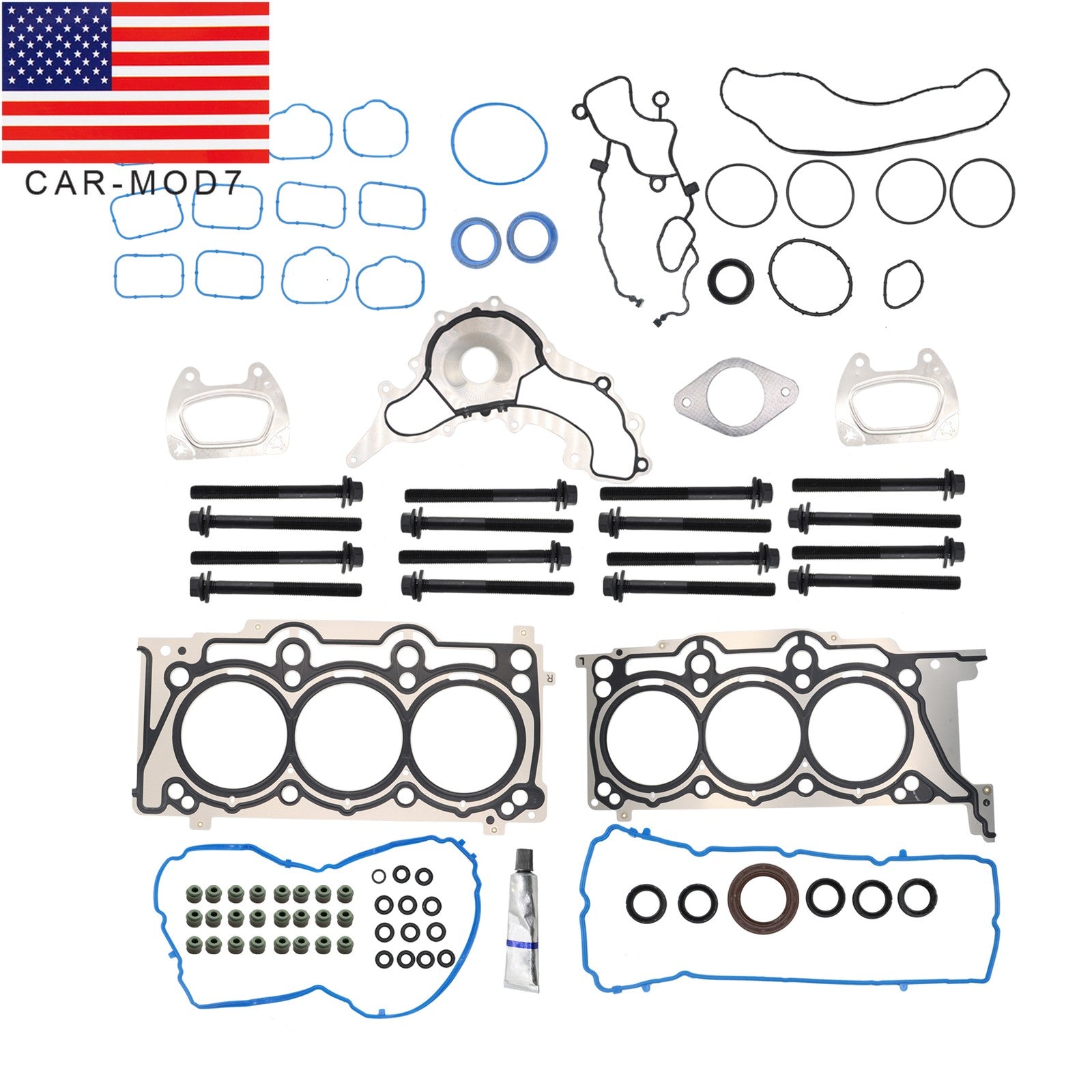 Gasket Seal Kit with Head Bolts HS26541PT for RAM 1500 Chrysler Dodge Jeep 3.6L