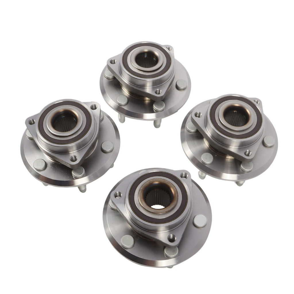 Front & Rear Wheel Bearing Hubs Set for Chevy Traverse GMC Acadia Enclave