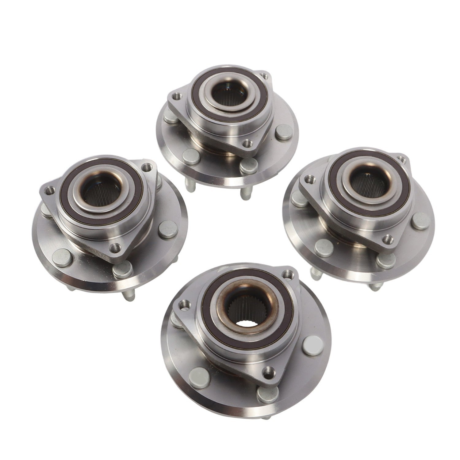 Front & Rear Wheel Bearing Hubs Set for Chevy Traverse GMC Acadia Enclave