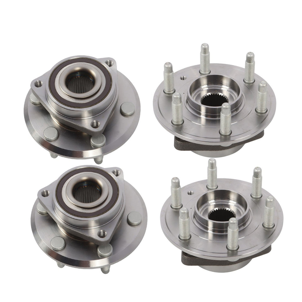 Front & Rear Wheel Bearing Hubs Set for Chevy Traverse GMC Acadia Enclave