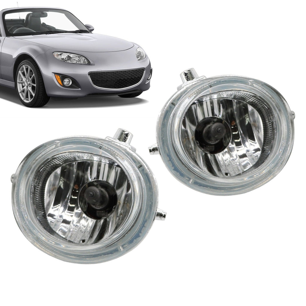 Mazda 3 5 6 MX-5 CX-7 Front Bumper Fog Lights LH RH Pair with Bulbs