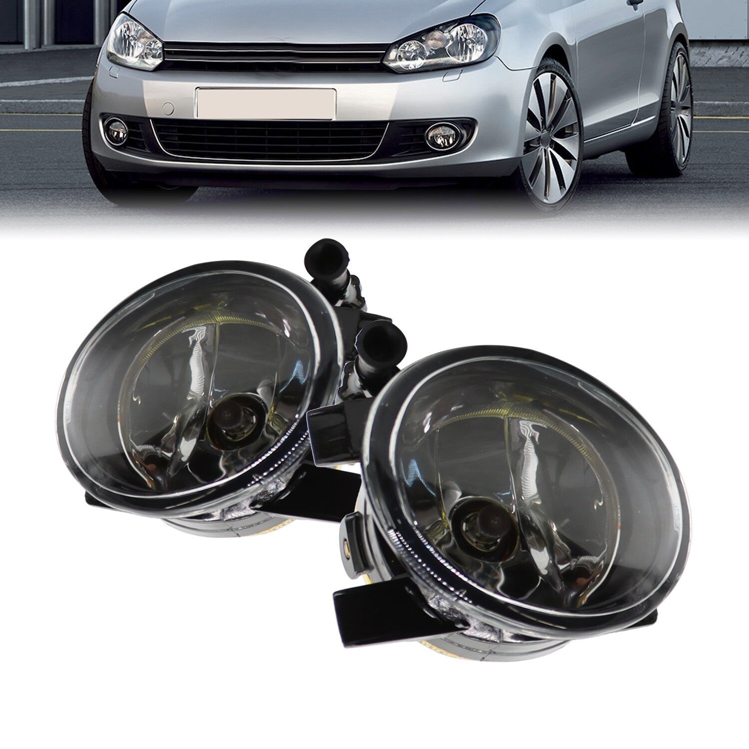 Front Bumper Fog Lights Pair for 2010-2014 VW Golf Jetta