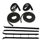 Front Door Window Run Sweep Felts Weatherstrip Seals Kit for Chevy GMC Truck