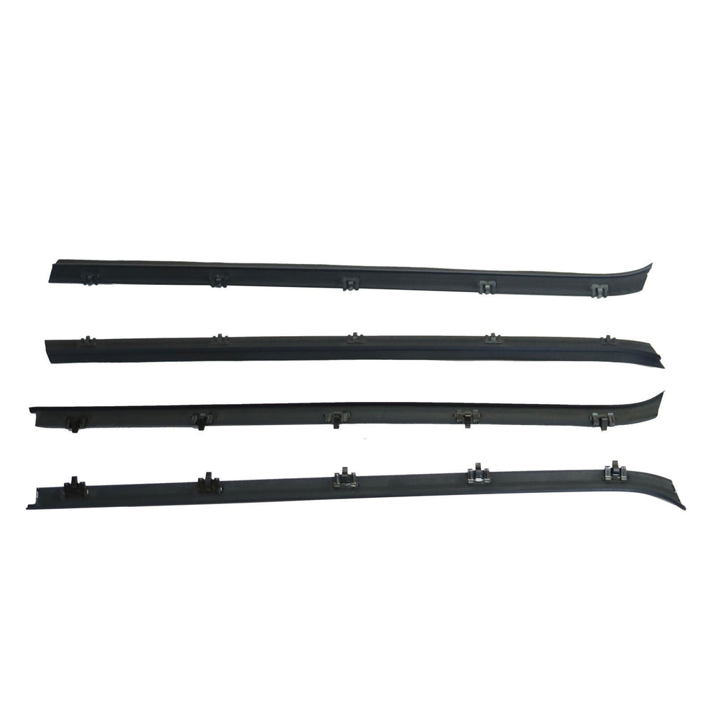 Front Door Window Run Sweep Felts Weatherstrip Seals Kit for Chevy GMC Truck