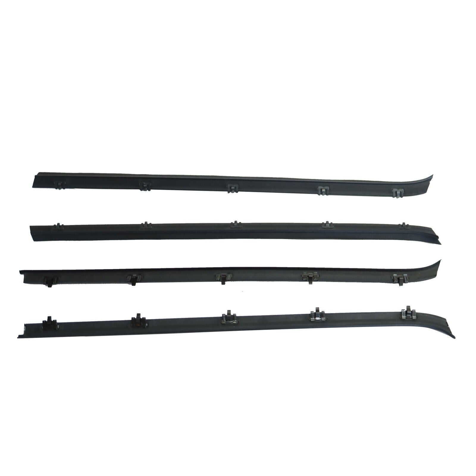 Front Door Window Run Sweep Felts Weatherstrip Seals Kit for Chevy GMC Truck