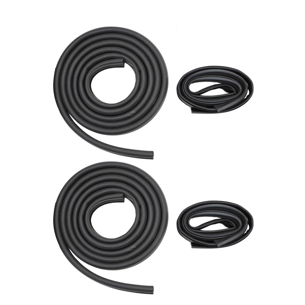 Front Door Window Run Sweep Felts Weatherstrip Seals Kit for Chevy GMC Truck