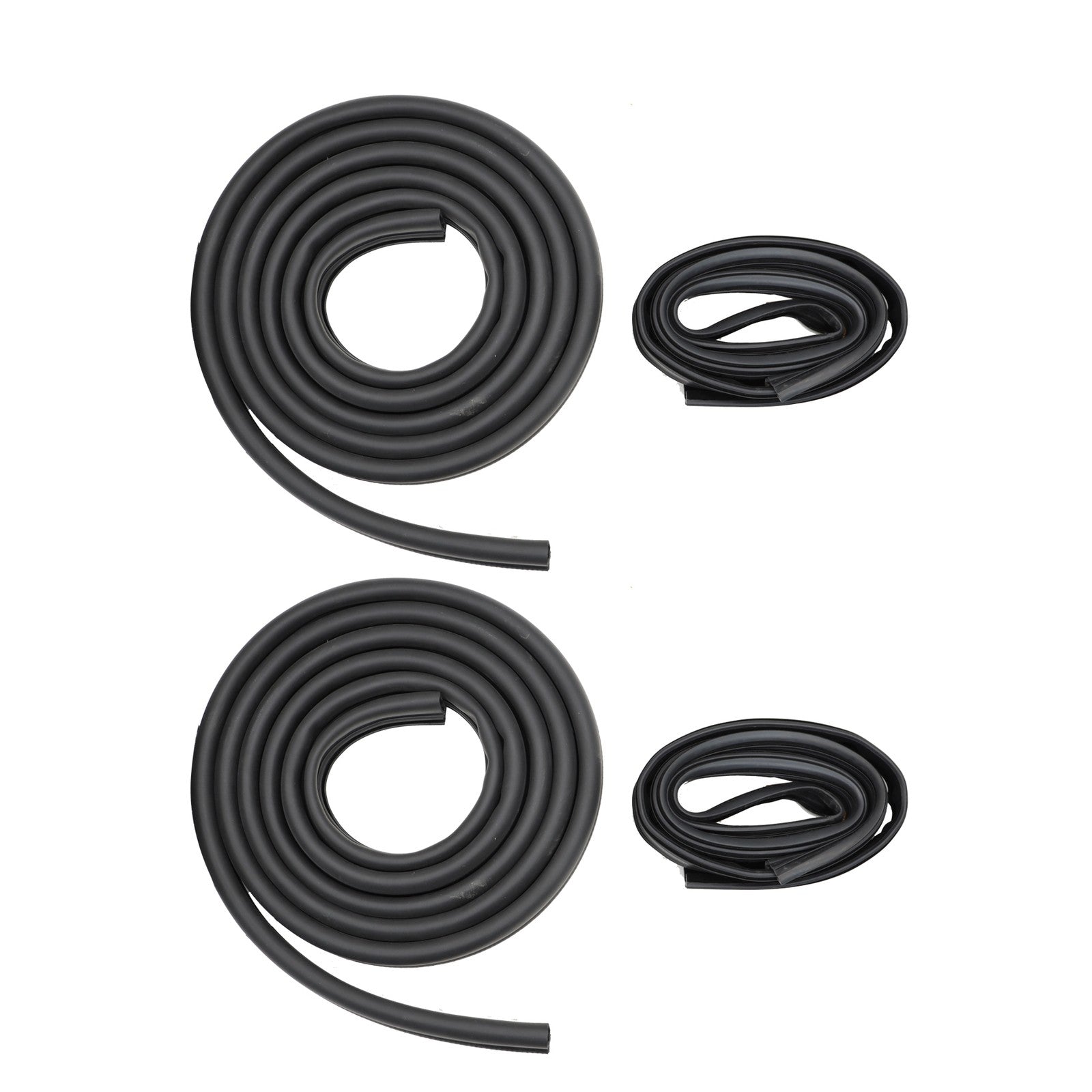 Front Door Window Run Sweep Felts Weatherstrip Seals Kit for Chevy GMC Truck