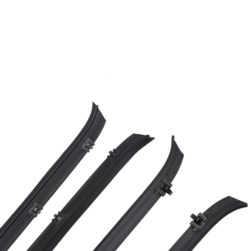 Front Door Window Run Sweep Felts Weatherstrip Seals Kit for Chevy GMC Truck