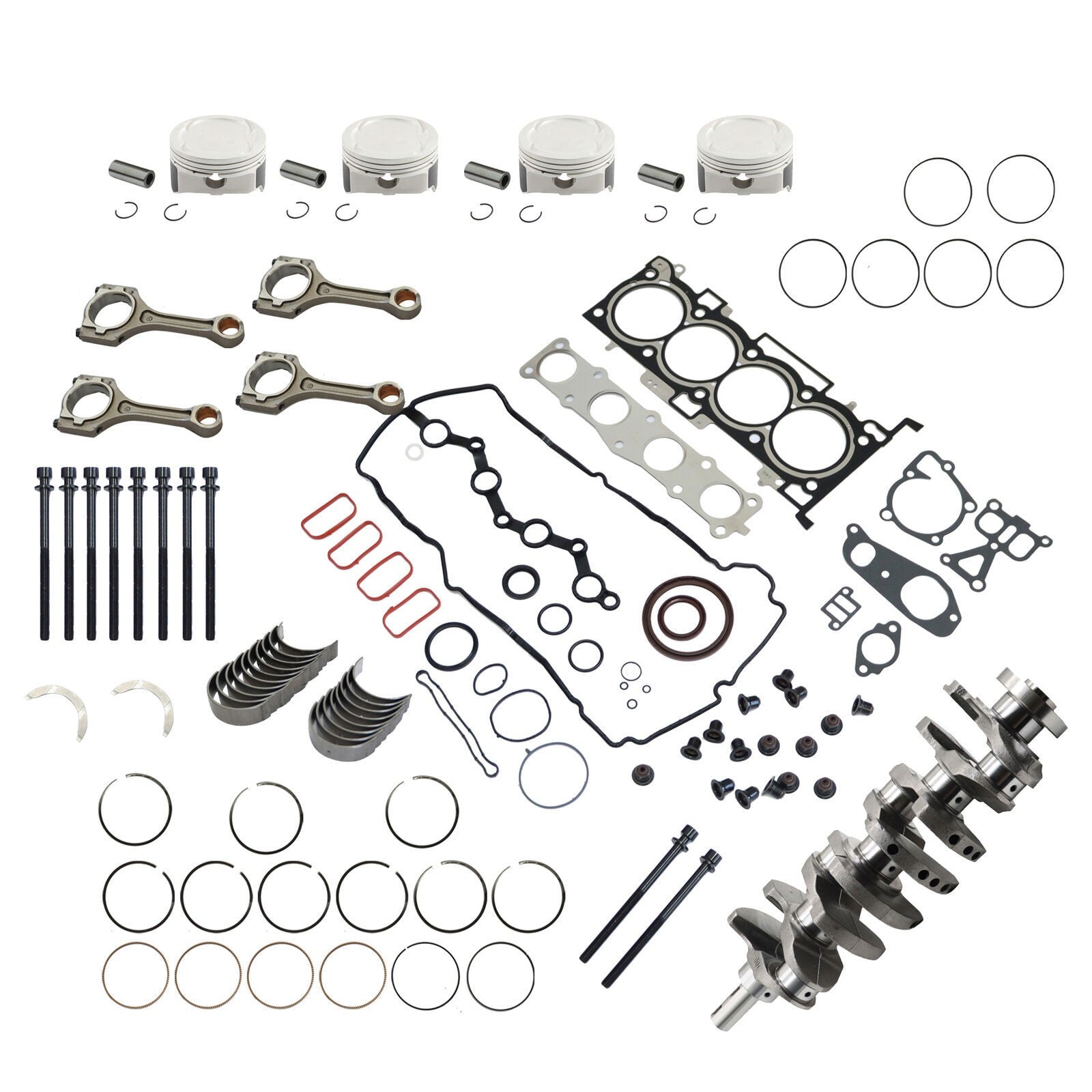 G4KE Engine Rebuild Kit w/ Crankshaft & 4 Con Rods for Hyundai KIA 2.4L