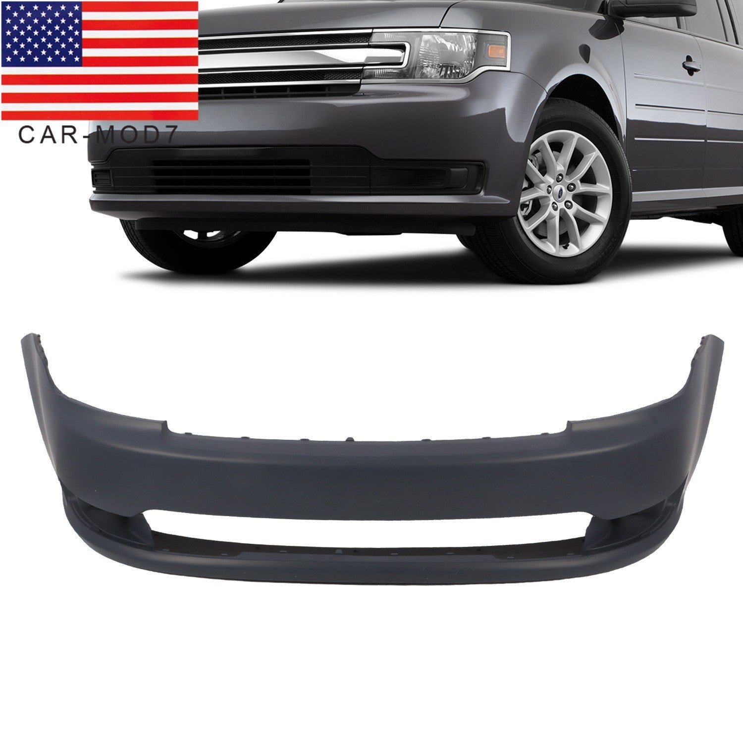 Front Bumper Cover Primed for 2013-2019 Ford Flex Limited SE SEL DA8Z17D957APTM