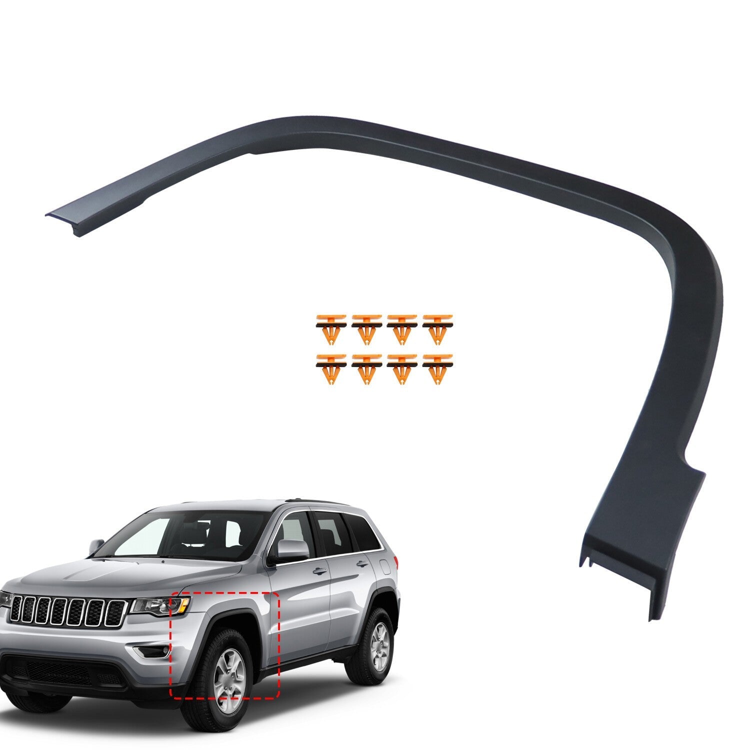 Front Left Fender Flare for 2014-2018 Jeep Cherokee 2015 2016 2017