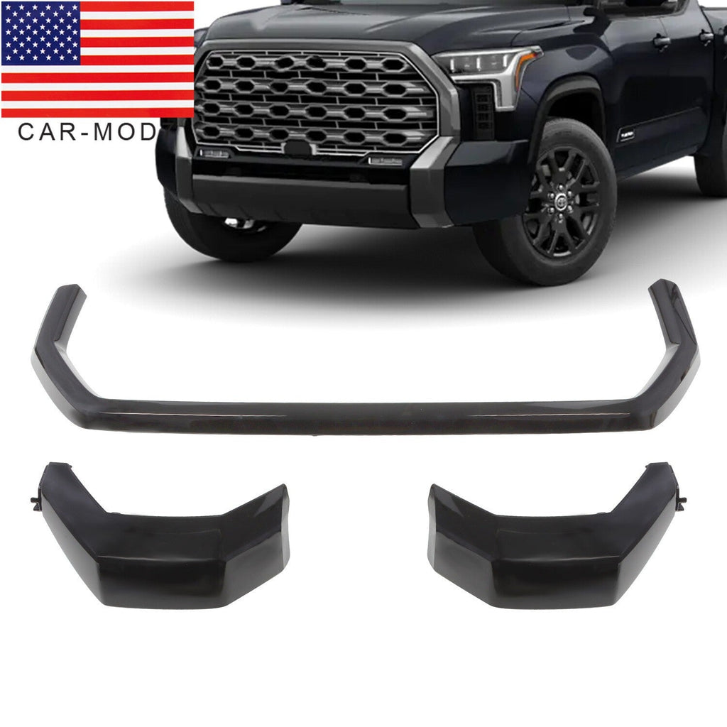 Gloss Black Front Bumper Grille Trim for Toyota Tundra 2022-2024 New