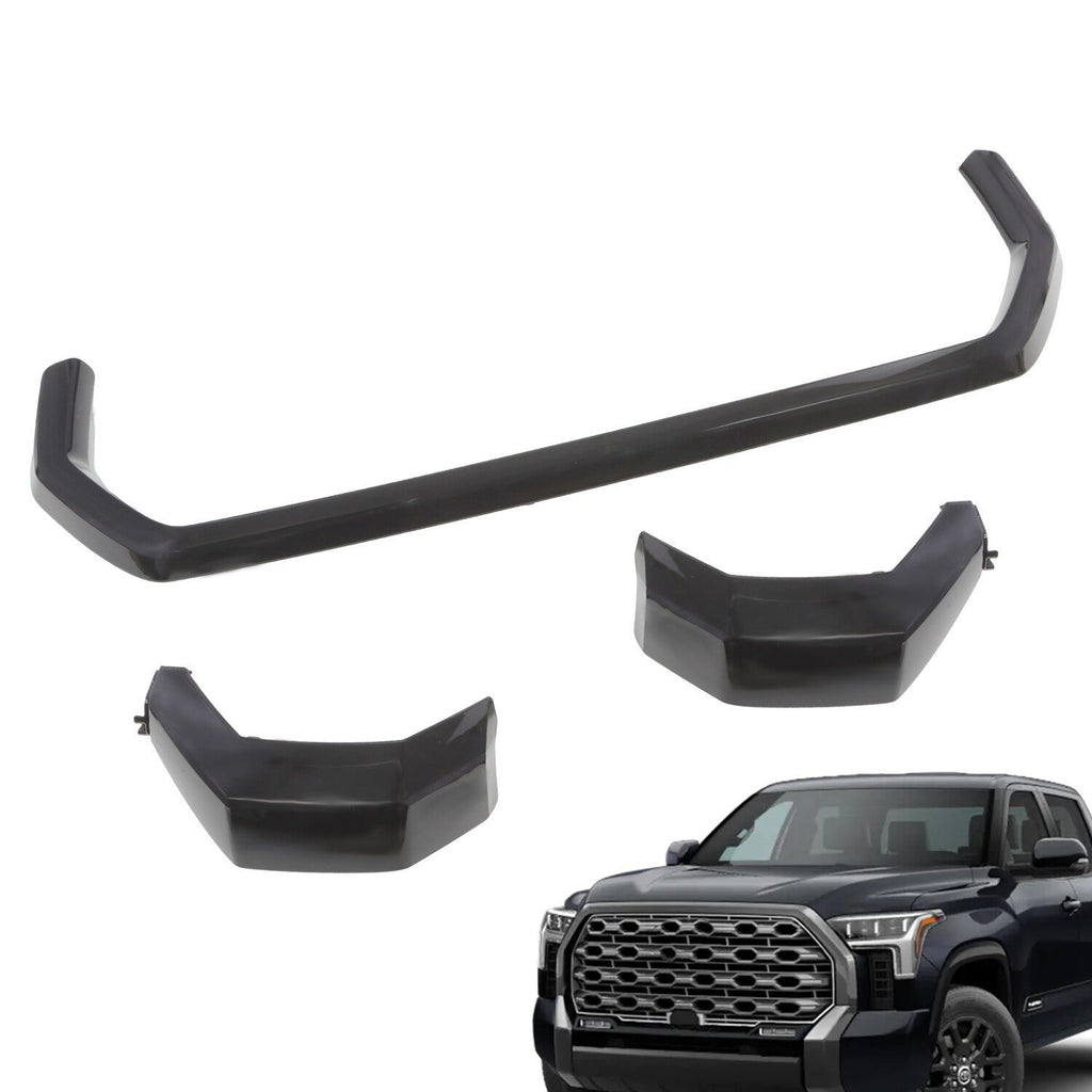Gloss Black Front Bumper Grille Trim for Toyota Tundra 2022-2024 New