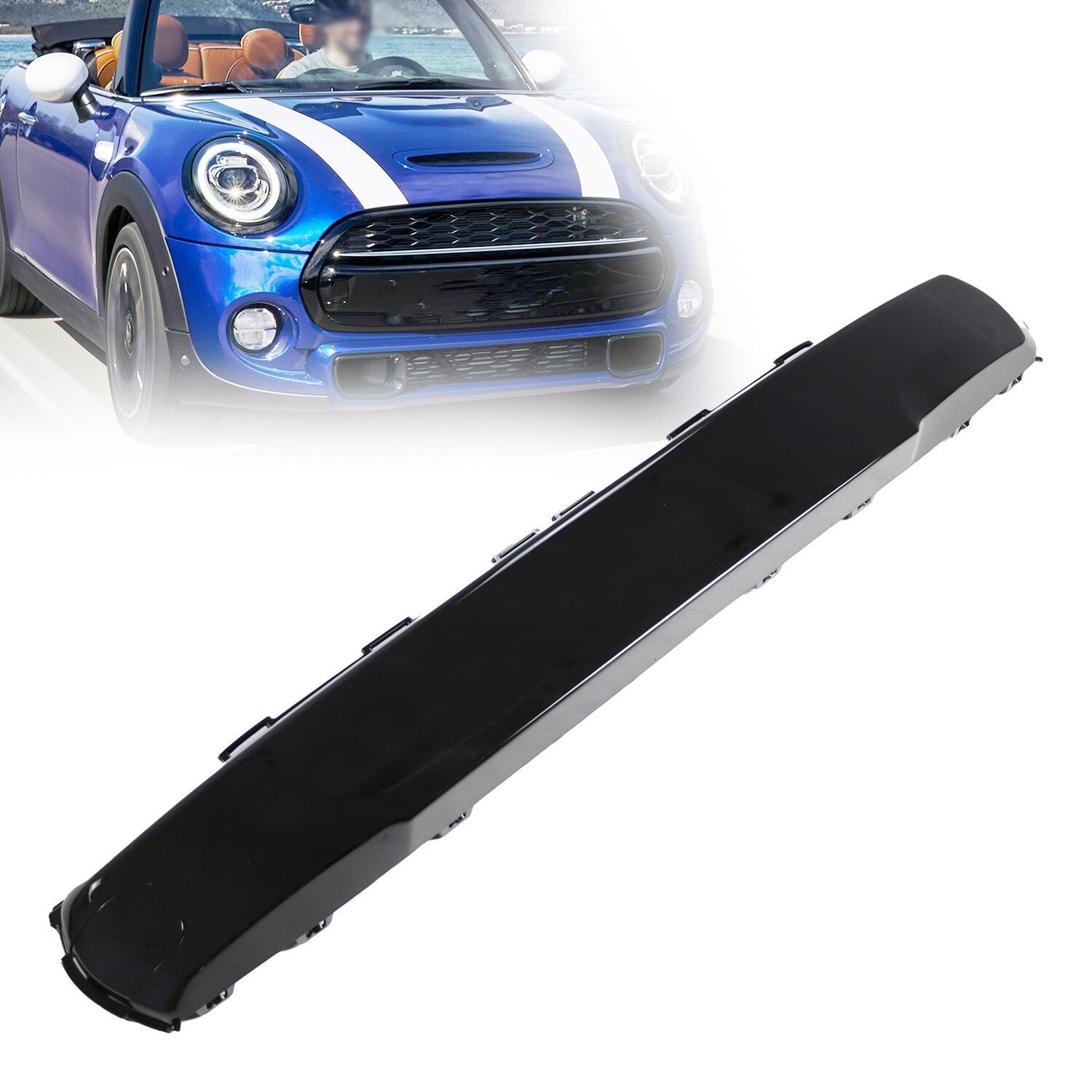 Front Black Bumper Number Plate Cover 51117337791 for 2014-2018 Mini Cooper