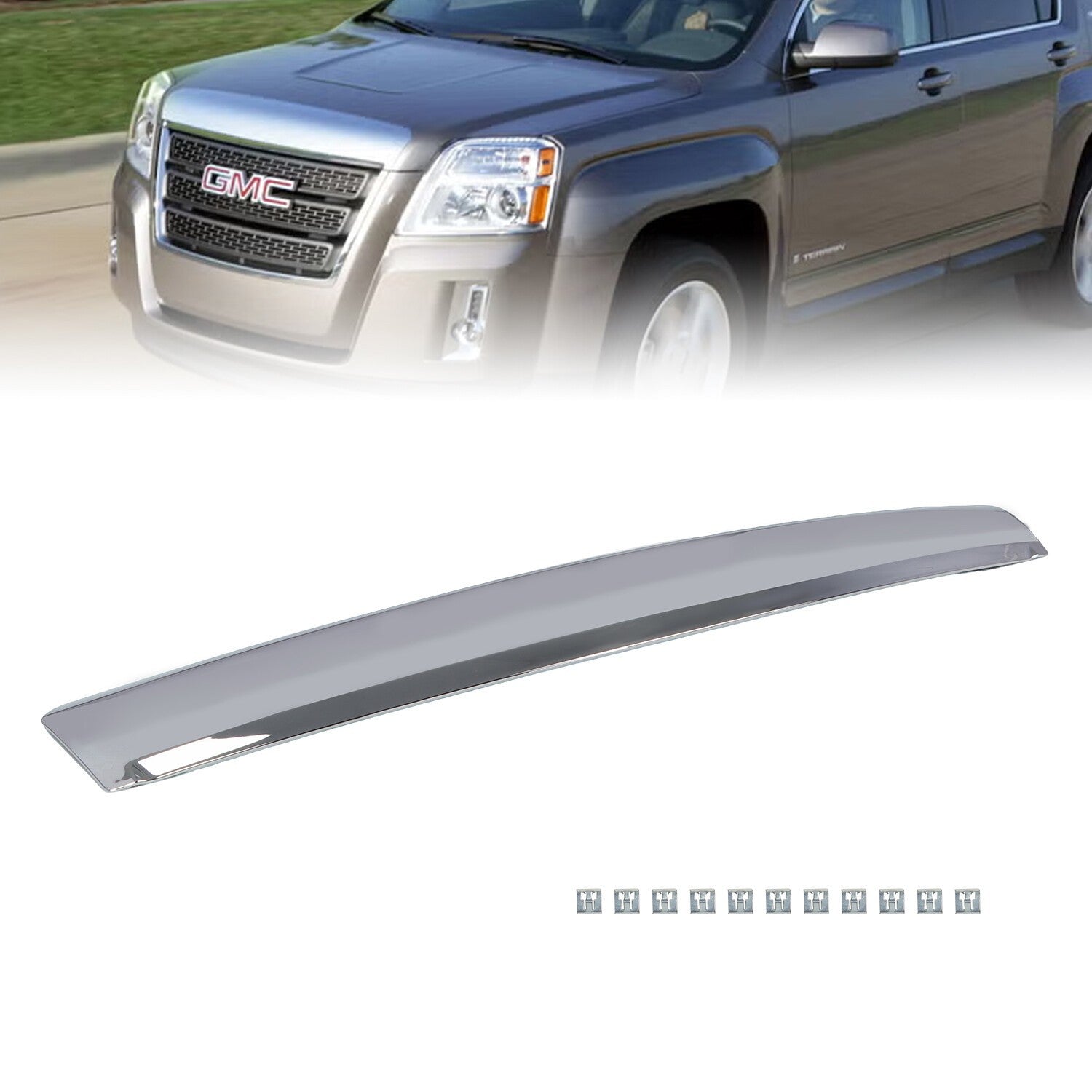 Chrome Front Hood Upper Molding Trim for GMC Terrain SLE SLT Denali 2010-2015 US