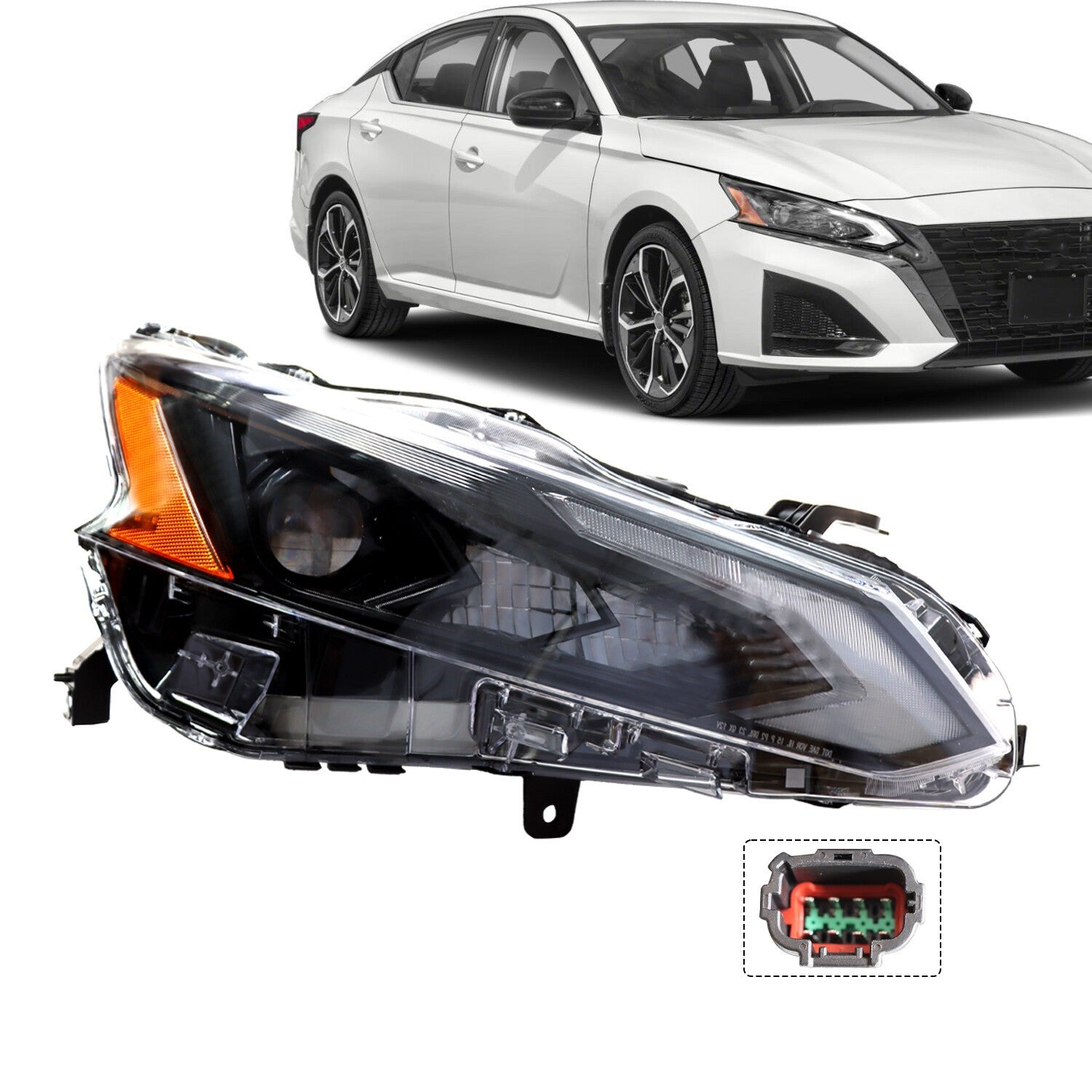 Full LED Headlight Right Passenger Side for 2023-2024 Nissan Altima