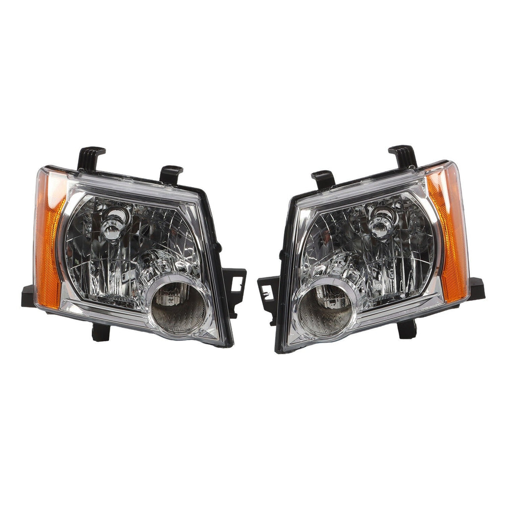 2005-2015 Nissan Xterra Headlight Set Left & Right Side Without Bulbs 2Pc