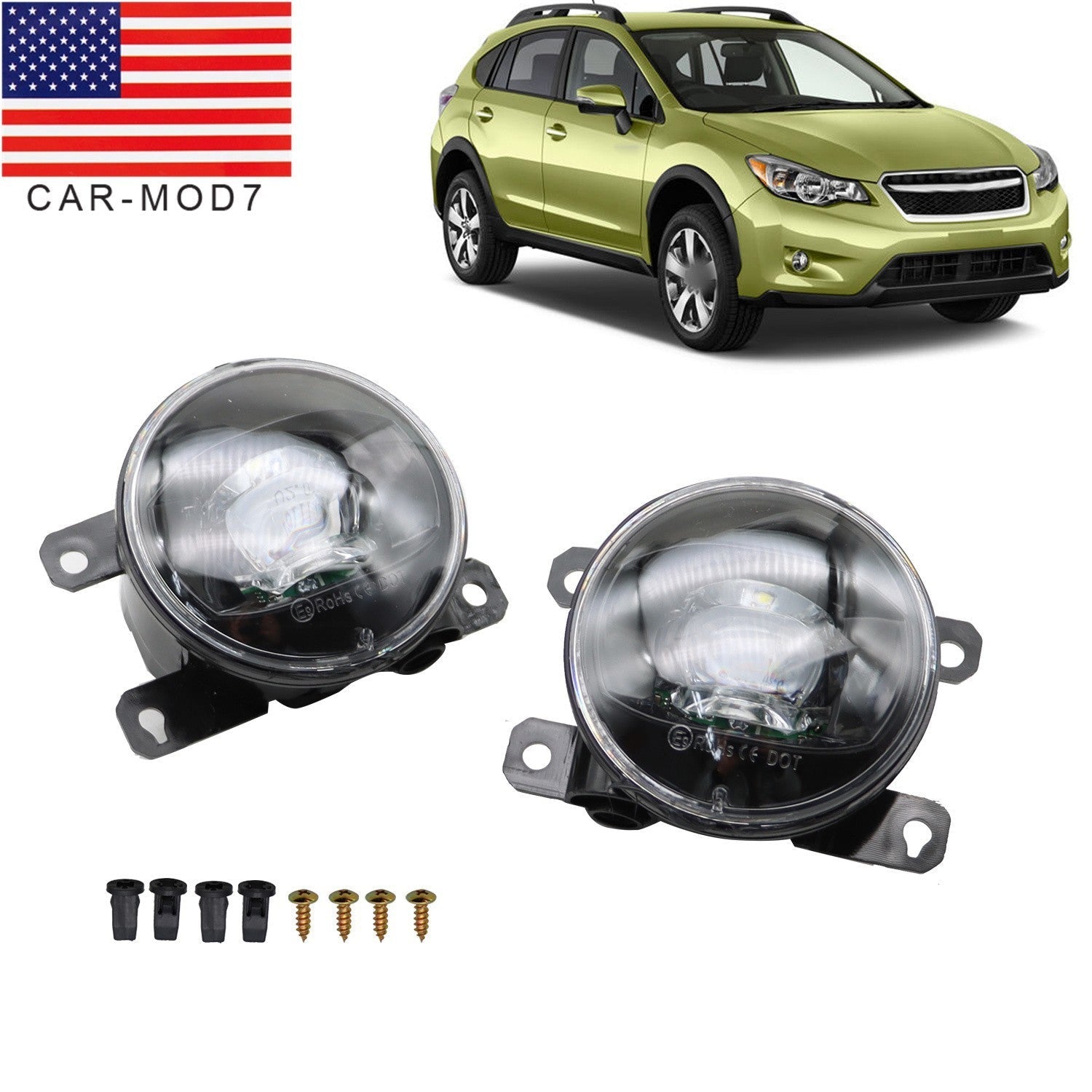 LED Fog Lights 2Pcs for Subaru Forester XV Crosstrek 2014-2020 Front Bumper