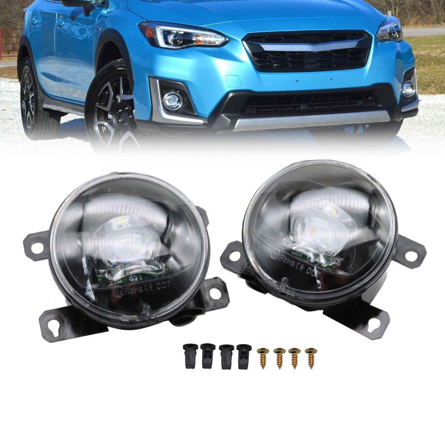 LED Fog Lights 2Pcs for Subaru Forester XV Crosstrek 2014-2020 Front Bumper