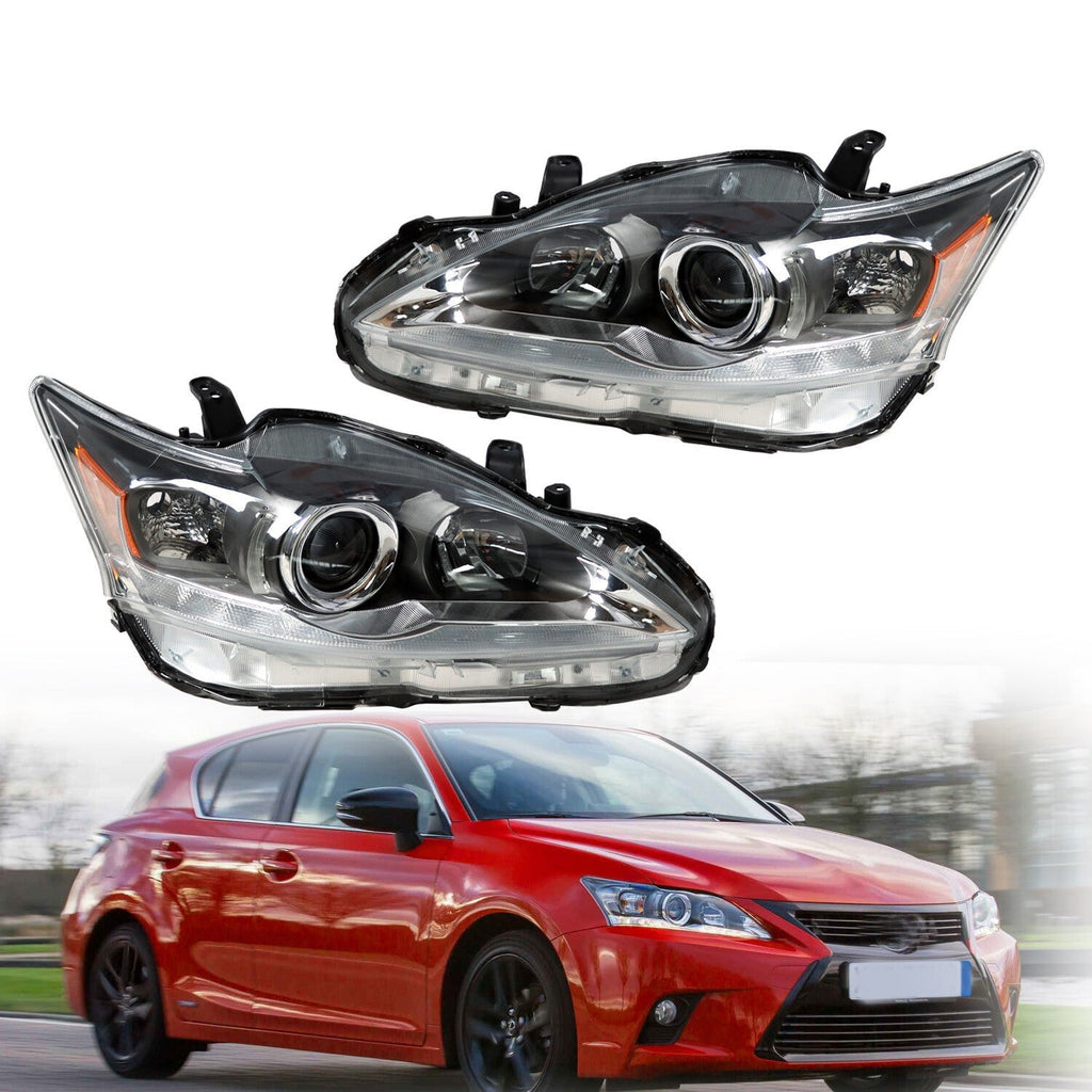 Halogen Headlight Assembly Pair LH+RH for 2011-2017 Lexus CT200h