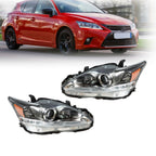 Halogen Headlight Assembly Pair LH+RH for 2011-2017 Lexus CT200h