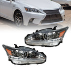 Halogen Headlight Assembly Pair LH+RH for 2011-2017 Lexus CT200h