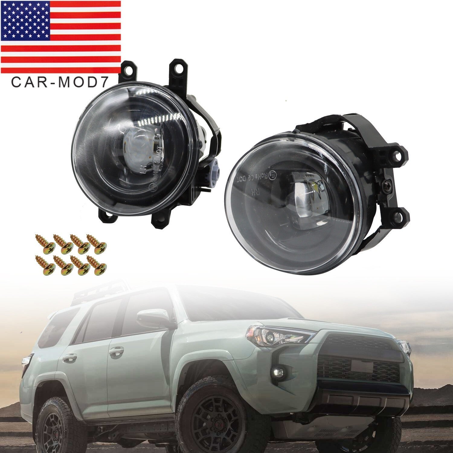 LED Fog Lights for Toyota Tacoma 4Runner Tundra RAV4 2010-2023 Driving Lamp