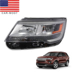 Ford Explorer 2016-2018 Left Headlight Halogen LED DRL Black Side Replacement