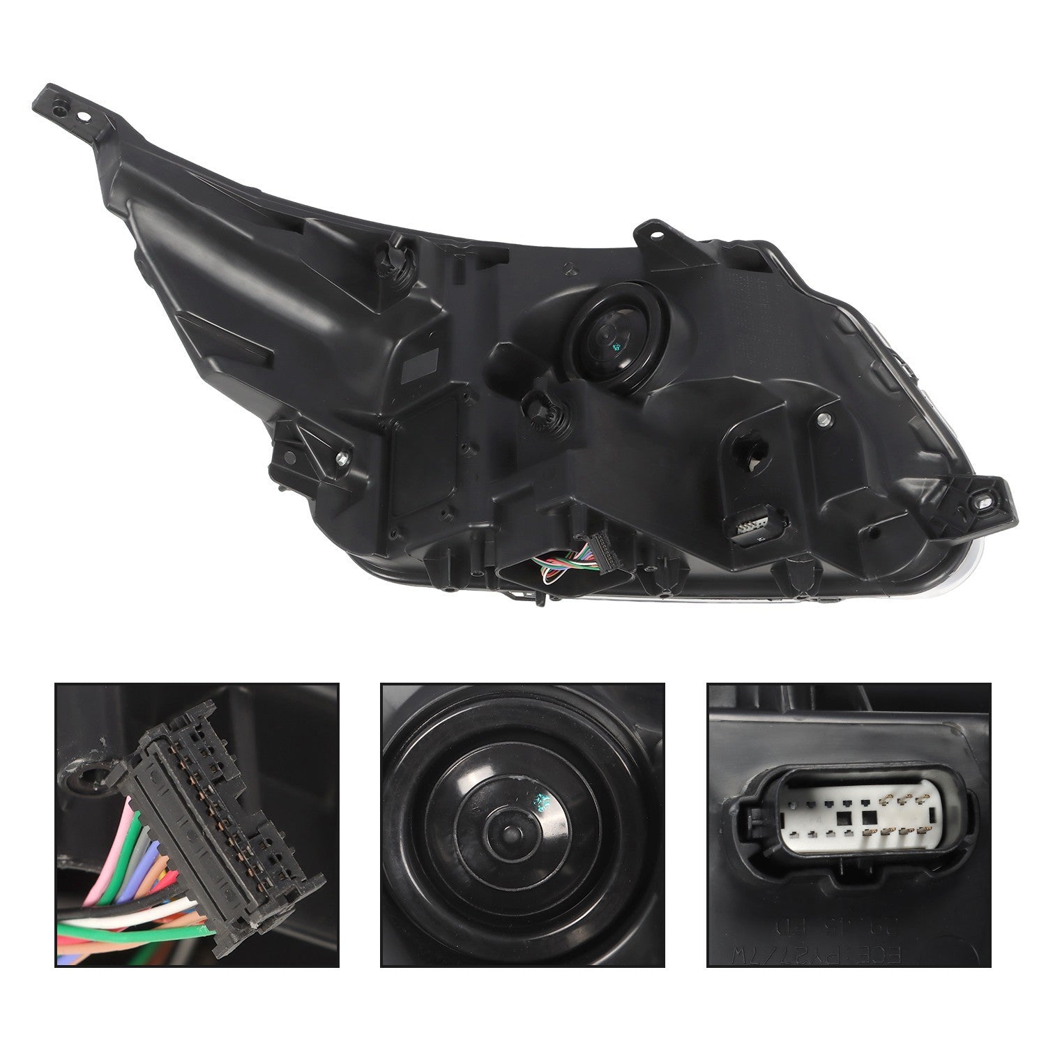 Ford Explorer 2016-2018 Left Headlight Halogen LED DRL Black Side Replacement