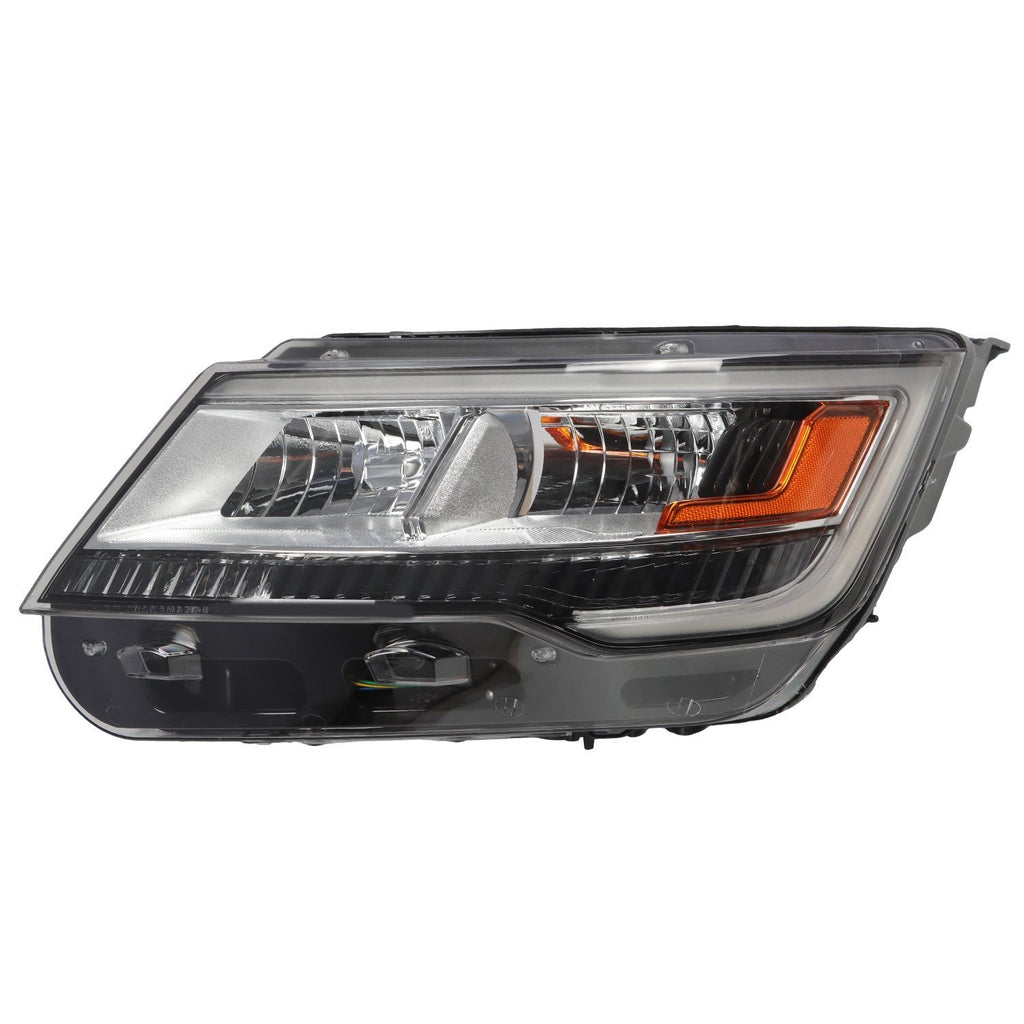 Ford Explorer 2016-2018 Left Headlight Halogen LED DRL Black Side Replacement