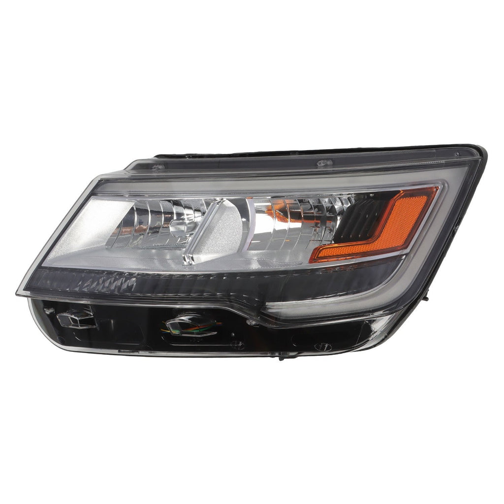 Ford Explorer 2016-2018 Left Headlight Halogen LED DRL Black Side Replacement