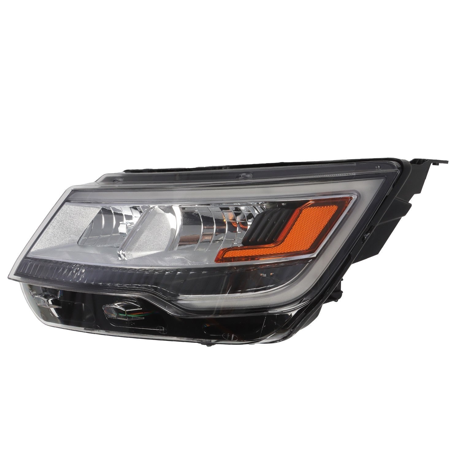 Ford Explorer 2016-2018 Left Headlight Halogen LED DRL Black Side Replacement