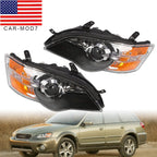Halogen Headlight Assembly Set 2005-2007 Subaru Legacy Left & Right Side