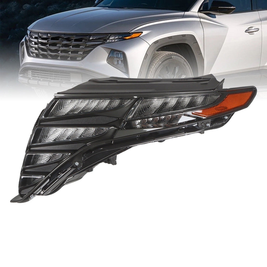 LED DRL Headlight Black Driver Side for 2022-2023 Hyundai Tucson 92207CW010