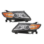 2014-2017 Honda Odyssey Halogen Black Headlight Set Left & Right Side