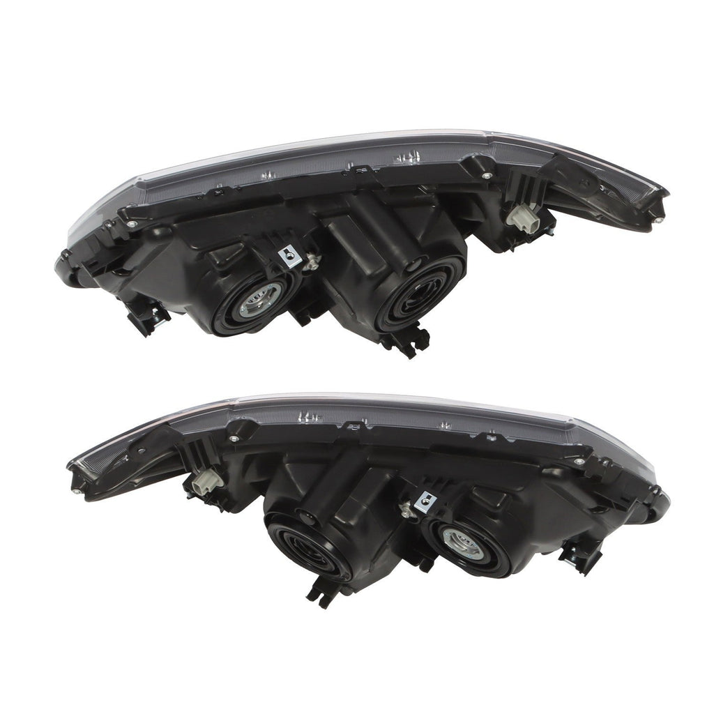 2014-2017 Honda Odyssey Halogen Black Headlight Set Left & Right Side