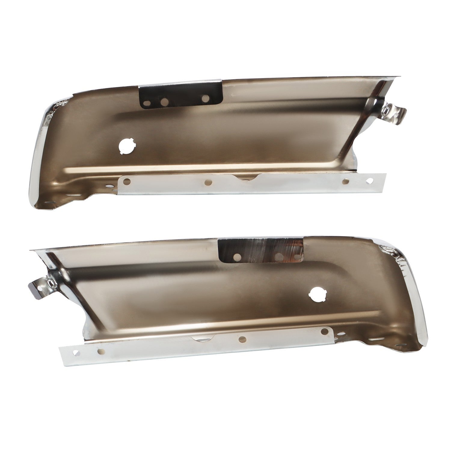 Polished Chrome Rear Bumper Ends Left & Right for 2021-2023 Ford F-150