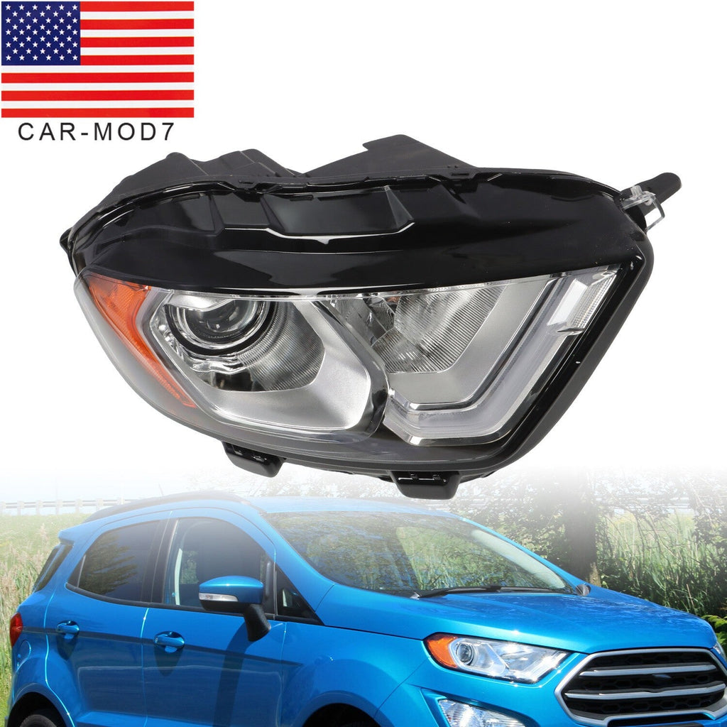 LED DRL Headlight Passenger Side for 2018-2022 Ford EcoSport Halogen Bulbs