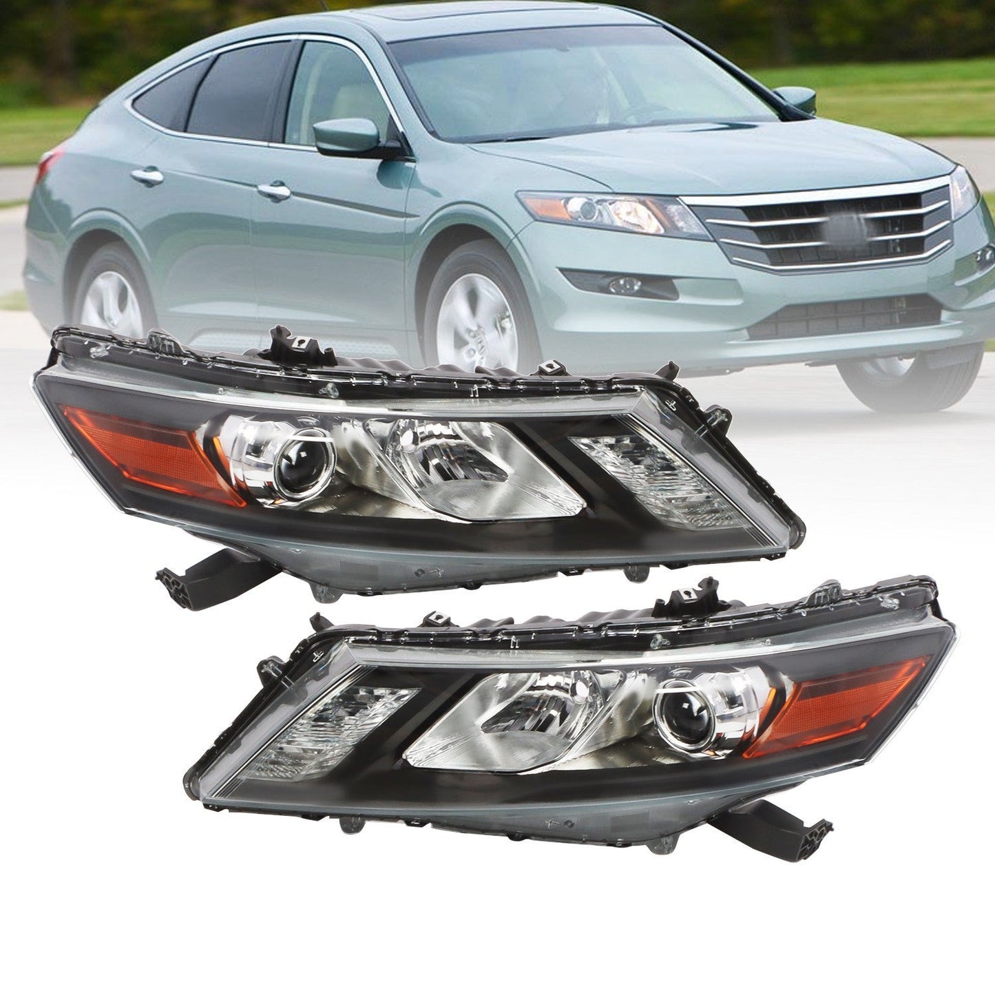 Honda Accord Crosstour 2010-2012 Headlight Assembly Pair Replacement