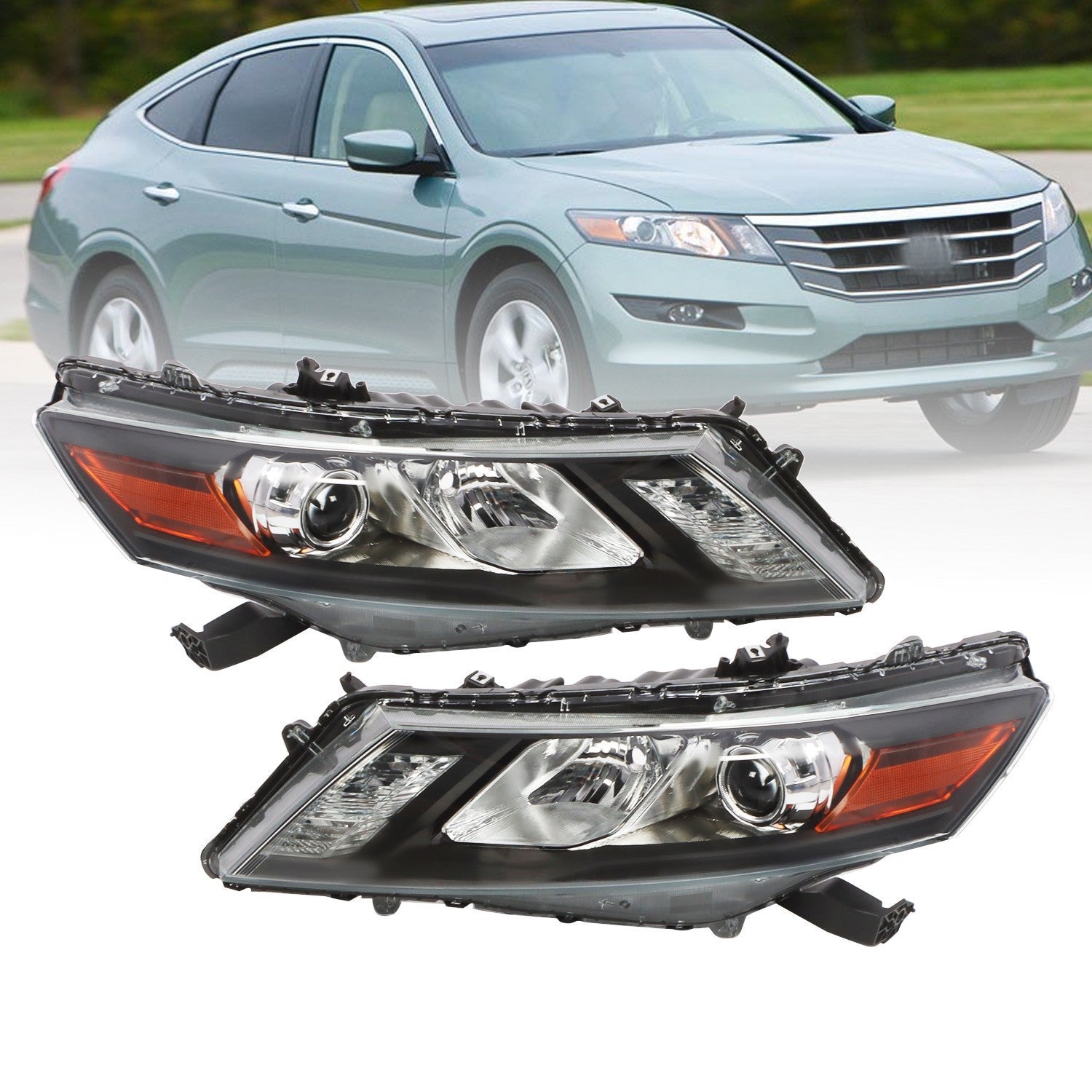 Honda Accord Crosstour 2010-2012 Headlight Assembly Pair Replacement