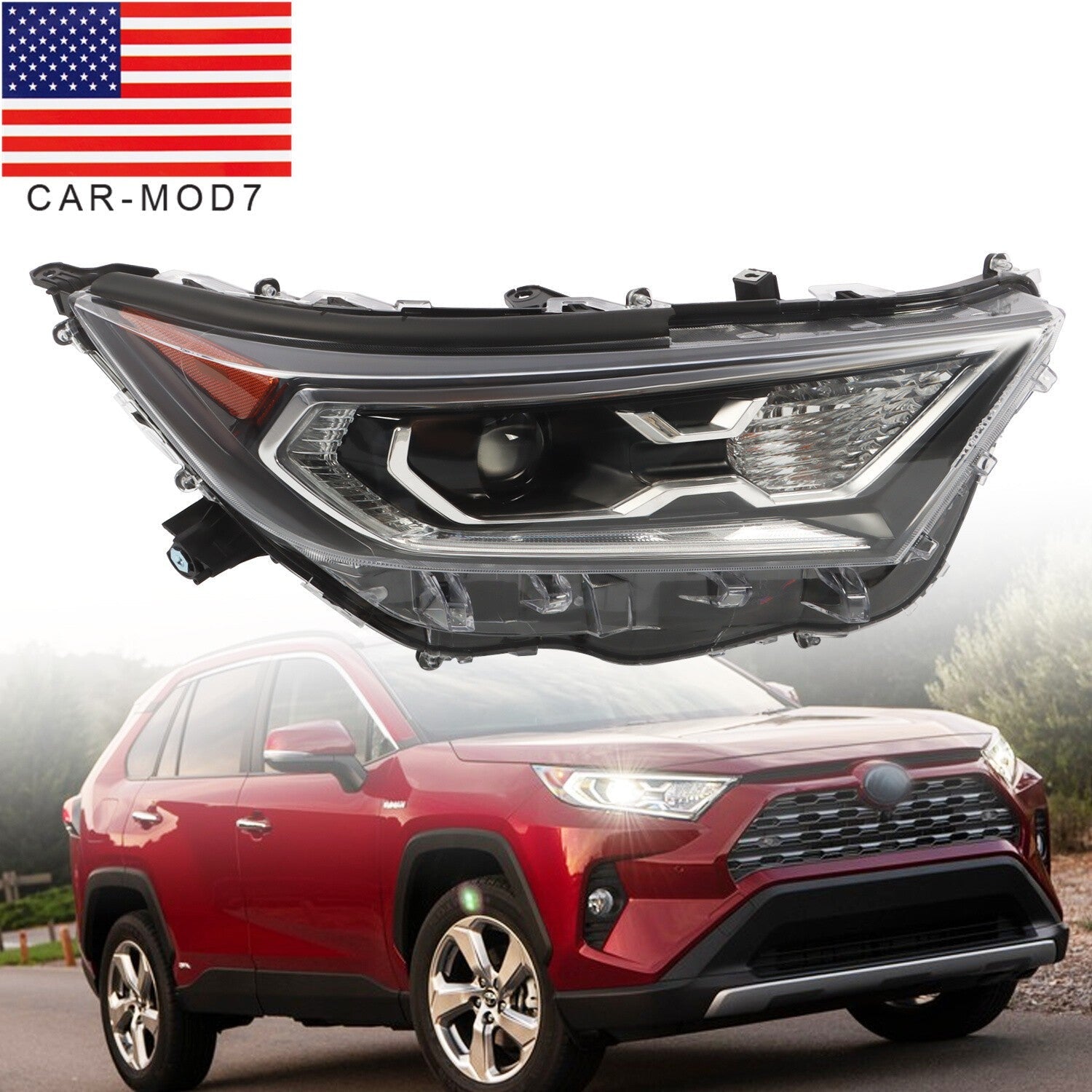 LED Headlight Right Side for 2019-2021 Toyota RAV4 XLE Hybrid XSE