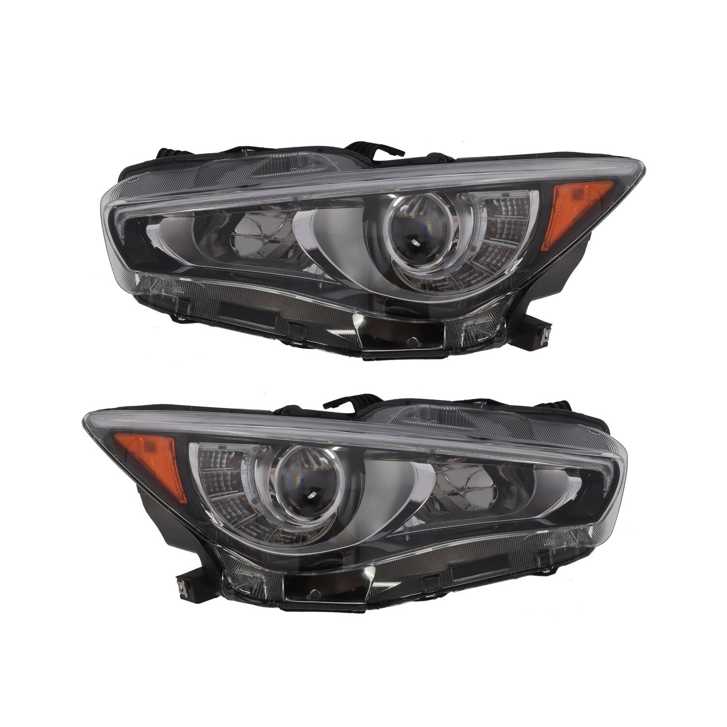 Infiniti Q50 2014-2022 Headlights Pair Left & Right LED DRL Projector w/o AFS