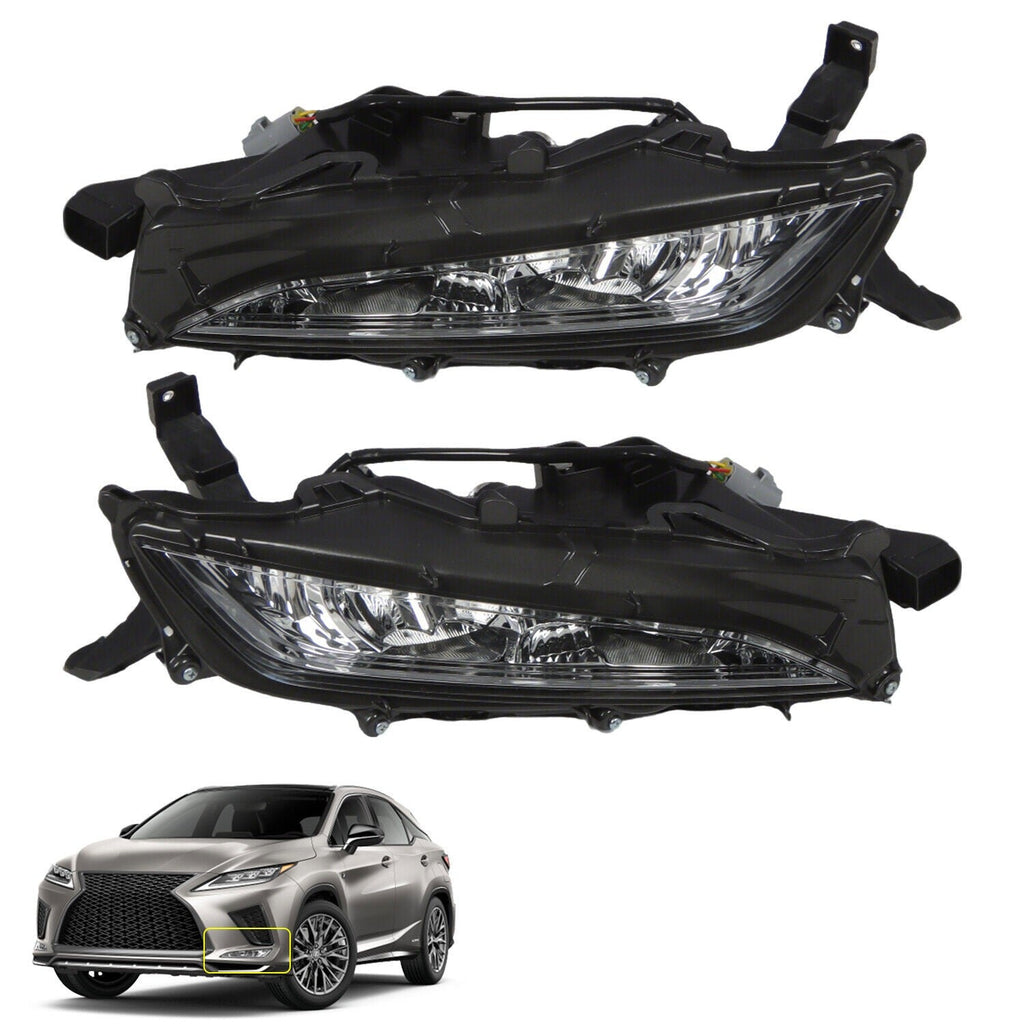 LED DRL Fog Light Front Left & Right for 2020-2022 Lexus RX350 RX450h F Sport