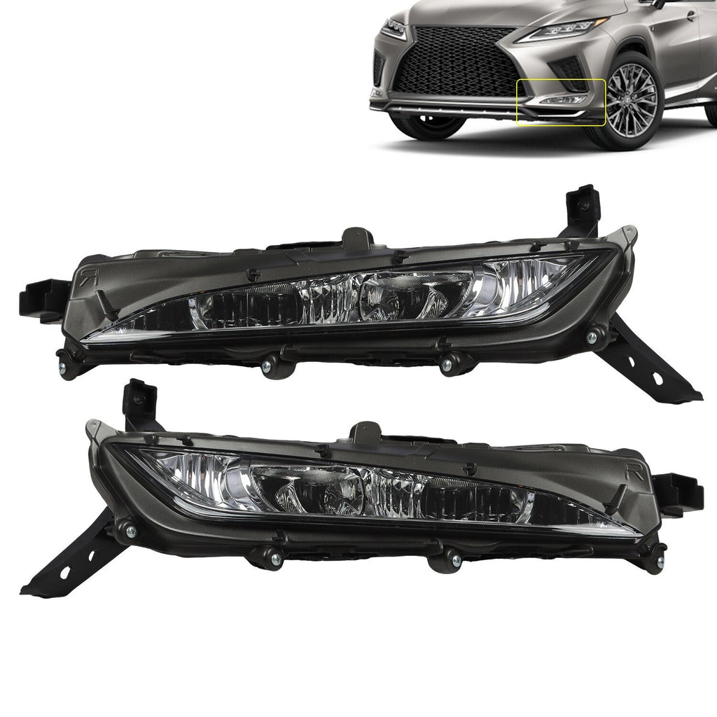 LED DRL Fog Light Front Left & Right for 2020-2022 Lexus RX350 RX450h F Sport