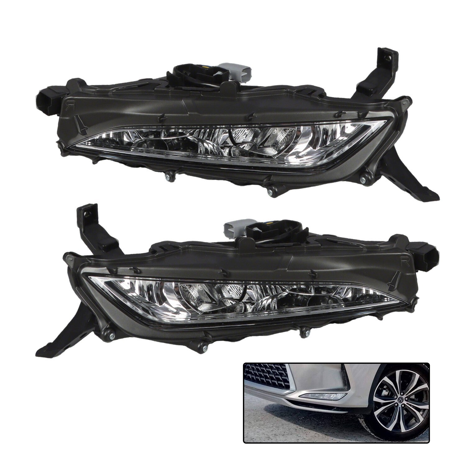 LED DRL Fog Light Front Left & Right for 2020-2022 Lexus RX350 RX450h F Sport