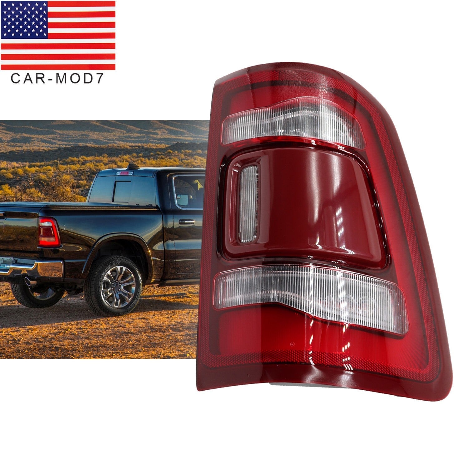 LED Right Tail Light Rear Brake Lamp for 2019-2022 Dodge Ram 1500