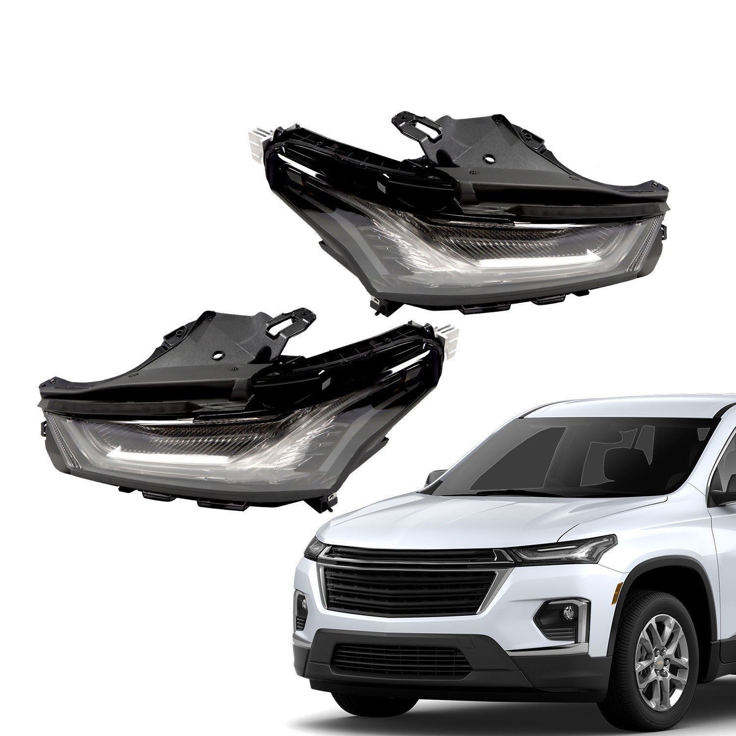 LED Daytime Running Lights Left & Right for 2022-2023 Chevy Traverse