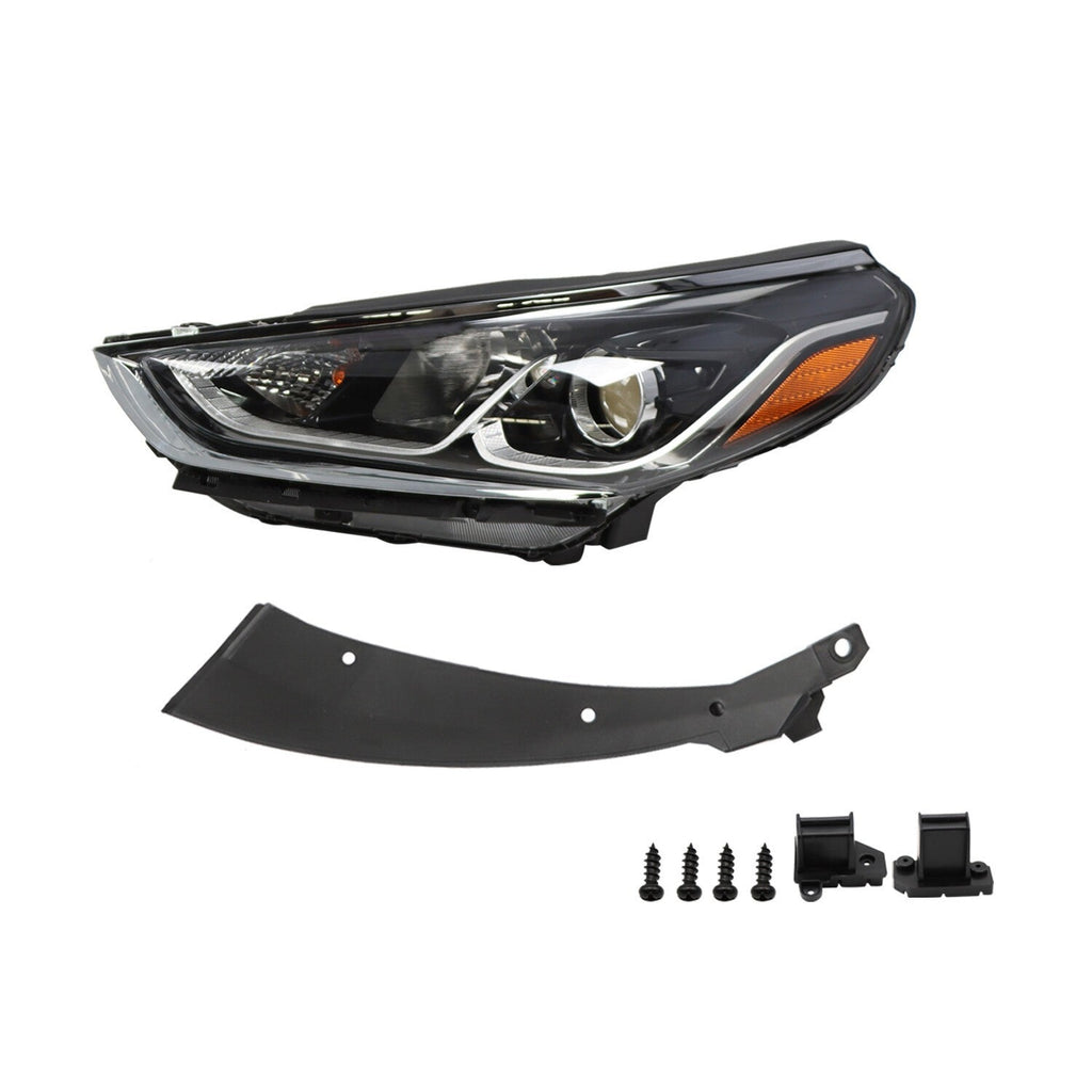 Halogen Headlight Left Driver Side w/Bulbs for 2018-2020 Hyundai Sonata
