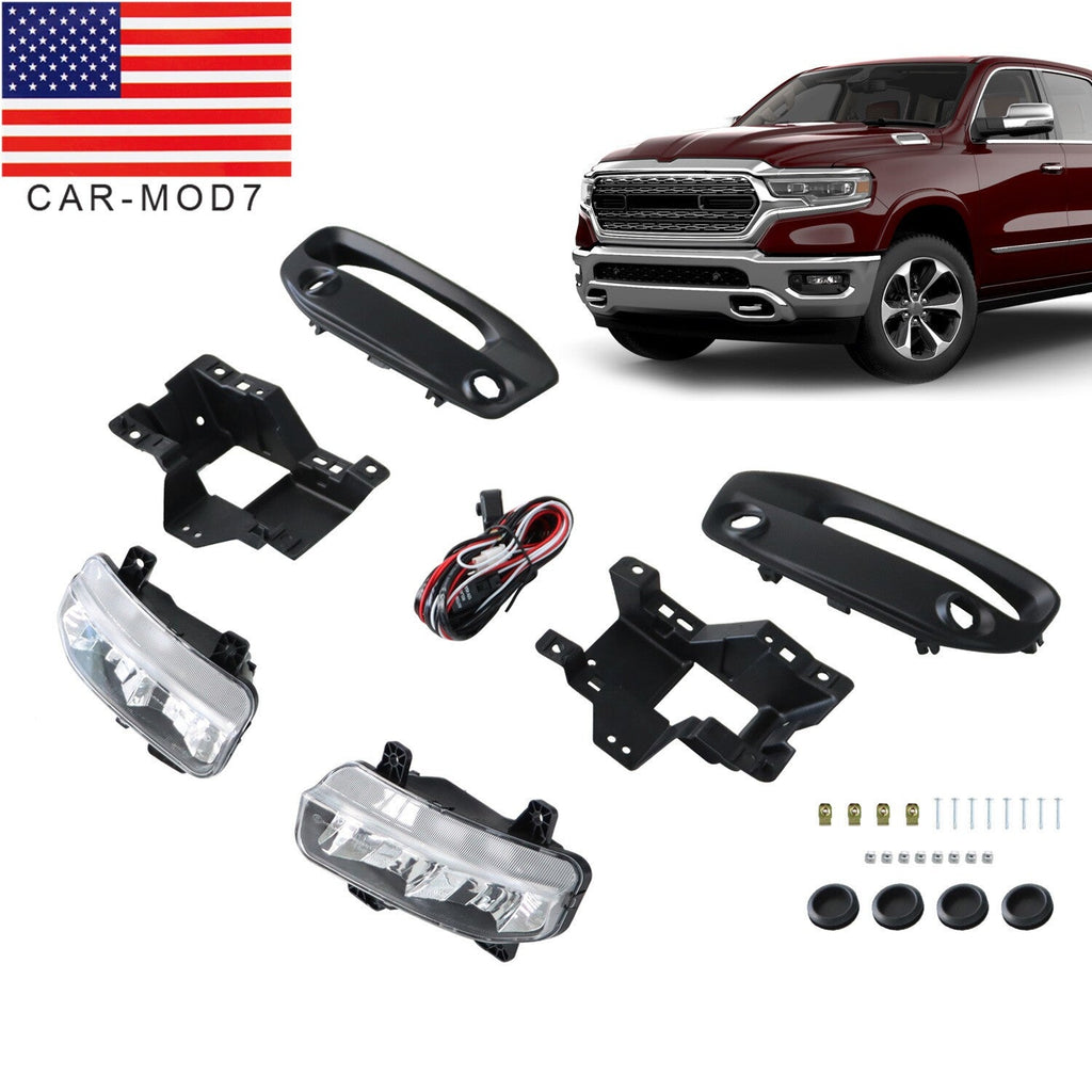 LED Front Bumper Fog Light Bracket Set for Dodge Ram 2500 3500 2019-2023